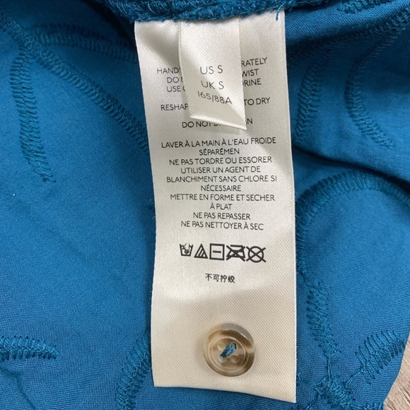 ANTHROPOLOGIE Pilcro Textured‎ Trapeze Buttondown Blouse Top in Blue Size S NWT - Picture 13 of 16